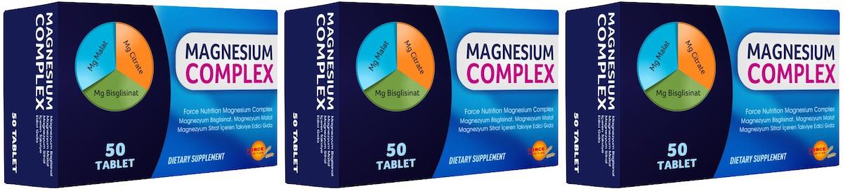 Force Nutrition Magnezyum Complex Aromasız Unisex Vitamin 3x50 Tablet