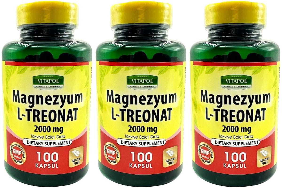Vitapol Magnezyum L-Treonat Aromasız Unisex Vitamin 3x100 Kapsül