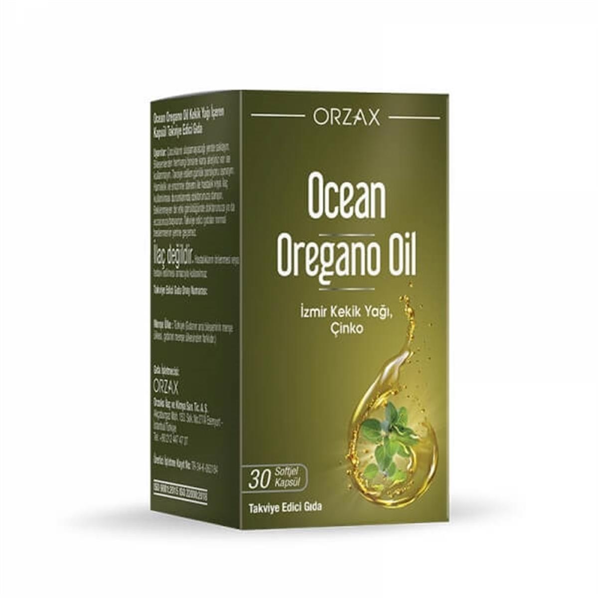 Ocean Orzax Oregano Oil Aromasız Unisex Vitamin 30 Kapsül