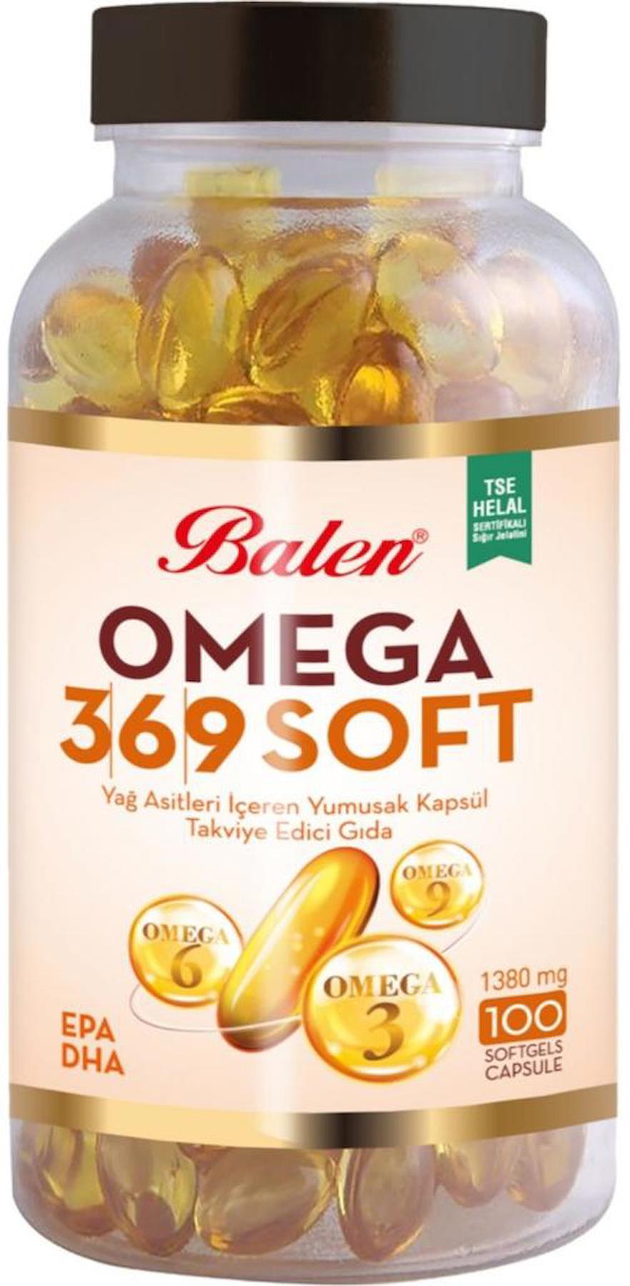 Balen Omega 3-6-9 Sade Unisex Vitamin 100 Kapsül