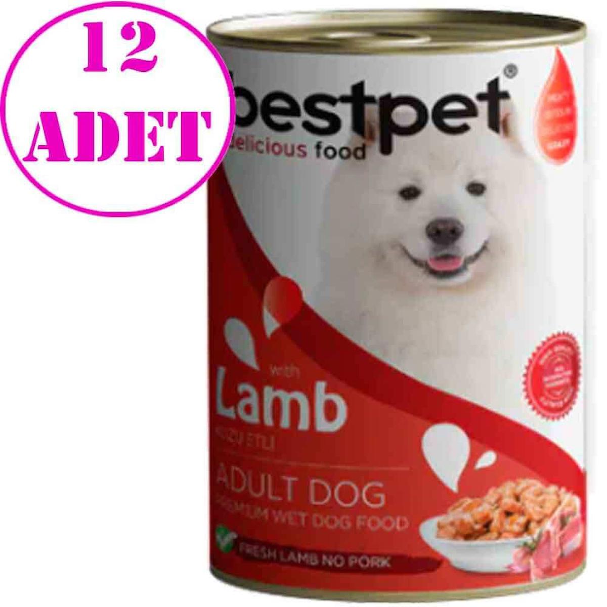 Bestpet Premium Wet Dog Food Kuzu Etli Yetişkin Yaş Köpek Maması 400 gr 12'li