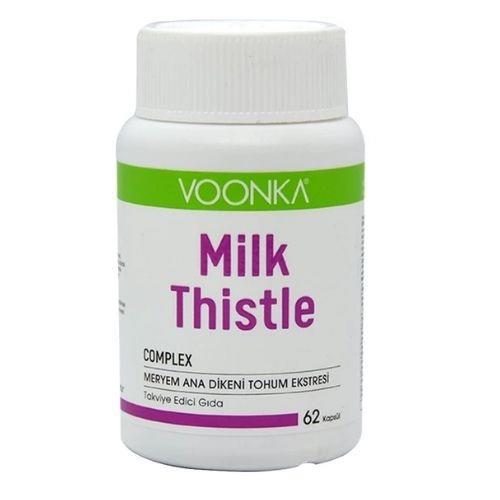 Voonka Milk Thistle Sade Yetişkin Bitkisel Besin Desteği 62 Kapsül