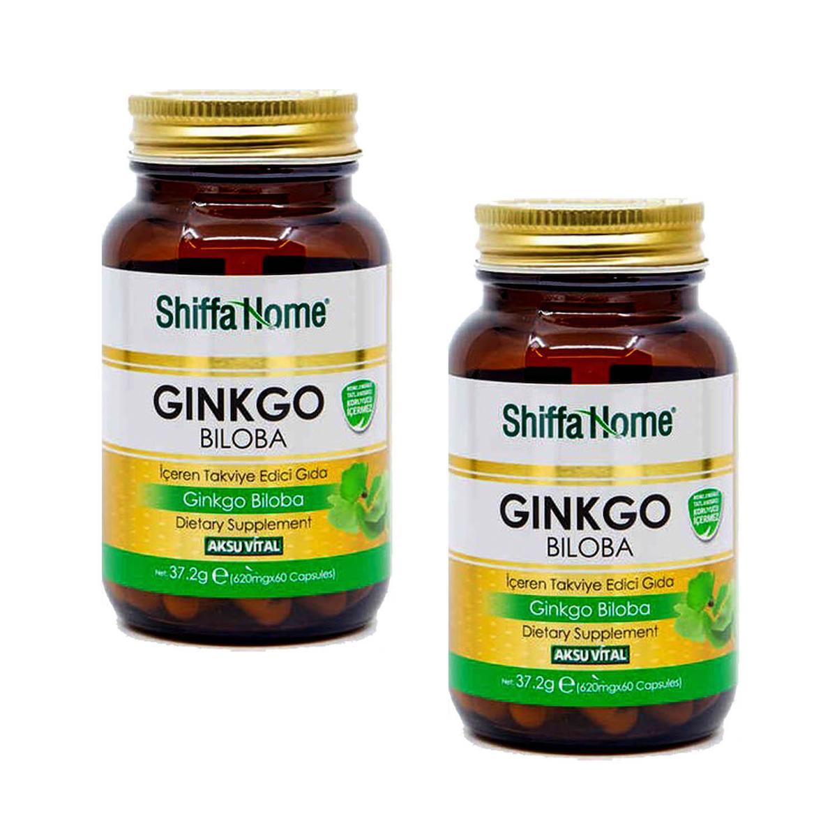 Shiffa Home Ginkgo Aromasız Yetişkin Bitkisel Besin Desteği 2x60 Kapsül