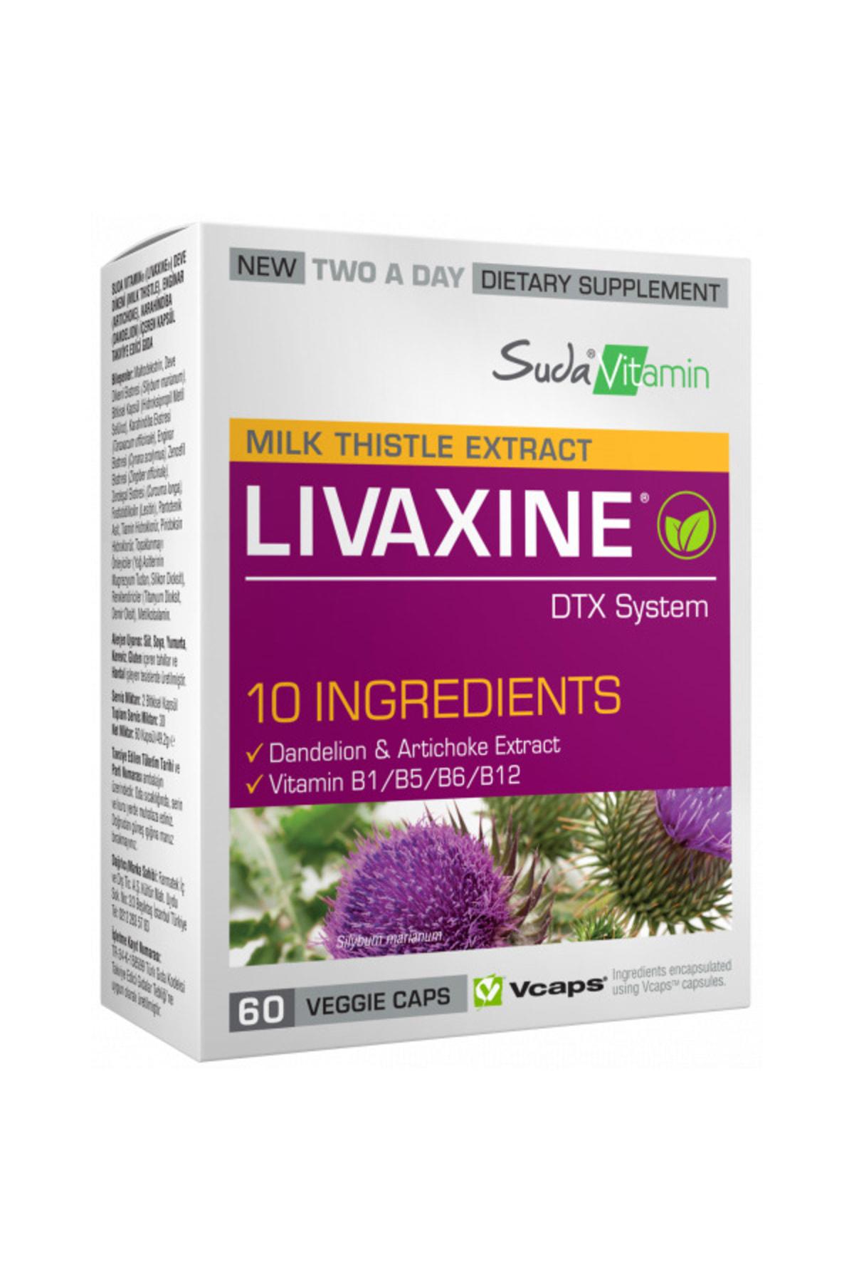 Suda Vitamin Livaxine Aromasız Yetişkin Bitkisel Besin Desteği 60 Tablet