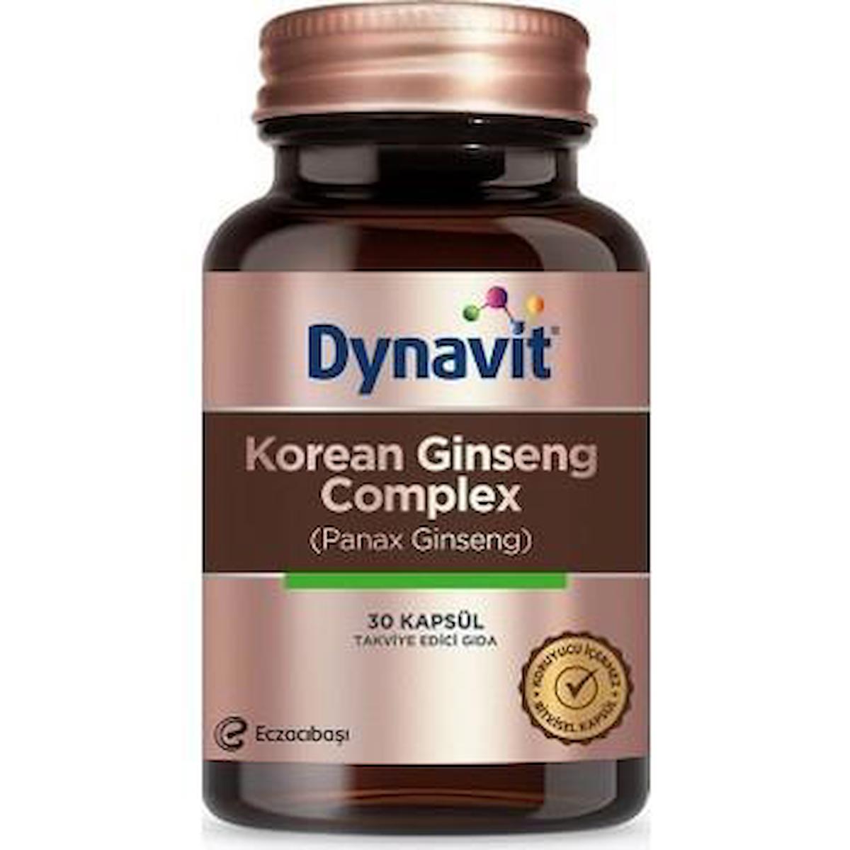 Dynavit Korean Ginseng Complex Sade Yetişkin Bitkisel Besin Desteği 30 Tablet