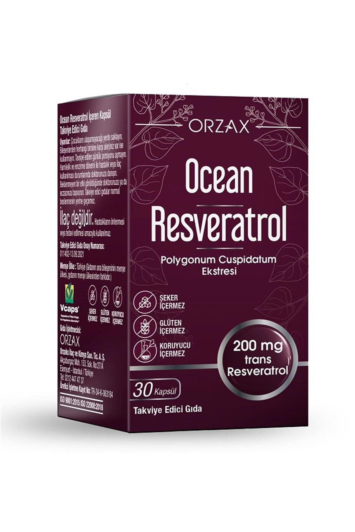 Ocean Resveratrol Aromasız Yetişkin Bitkisel Besin Desteği 30 Tablet