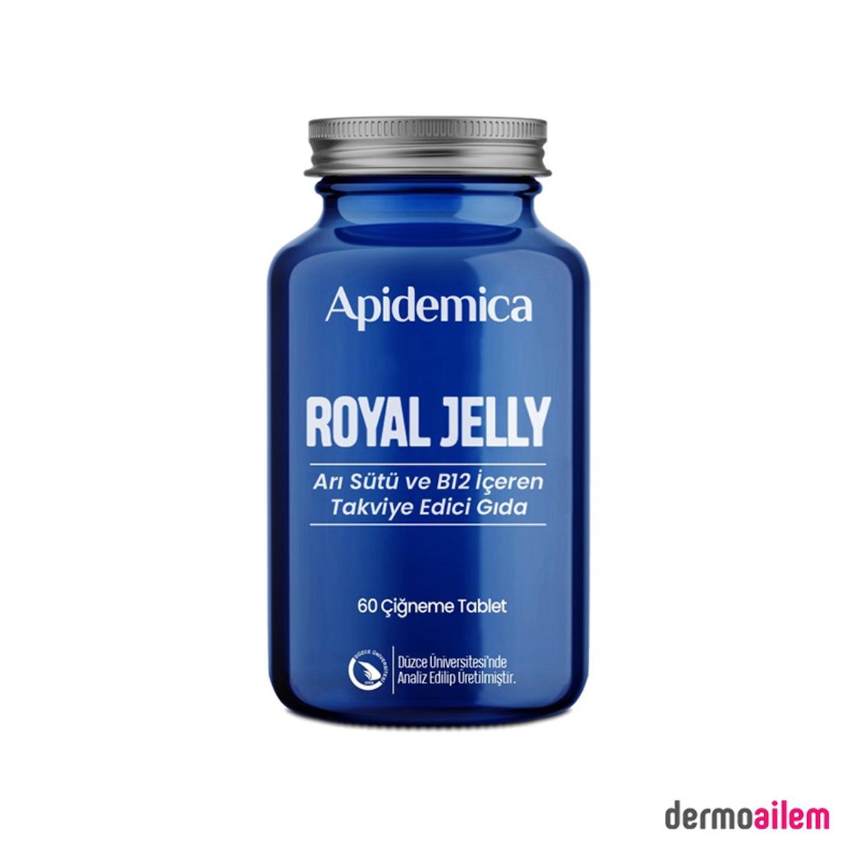 Apidemica Royal Jelly Aromalı Yetişkin Bitkisel Besin Desteği 60 Tablet