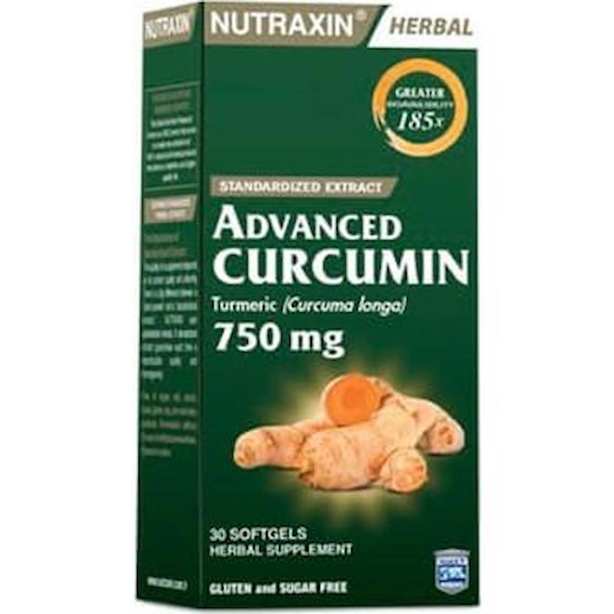 Nutraxin Plus Curcumin Aromasız Yetişkin Bitkisel Besin Desteği 30 Tablet