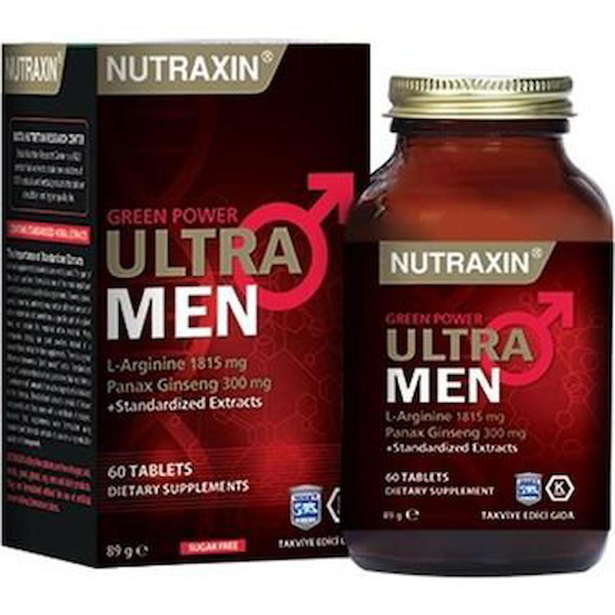 Nutraxin Plus Ultra Men Aromasız Yetişkin Bitkisel Besin Desteği 60 Tablet