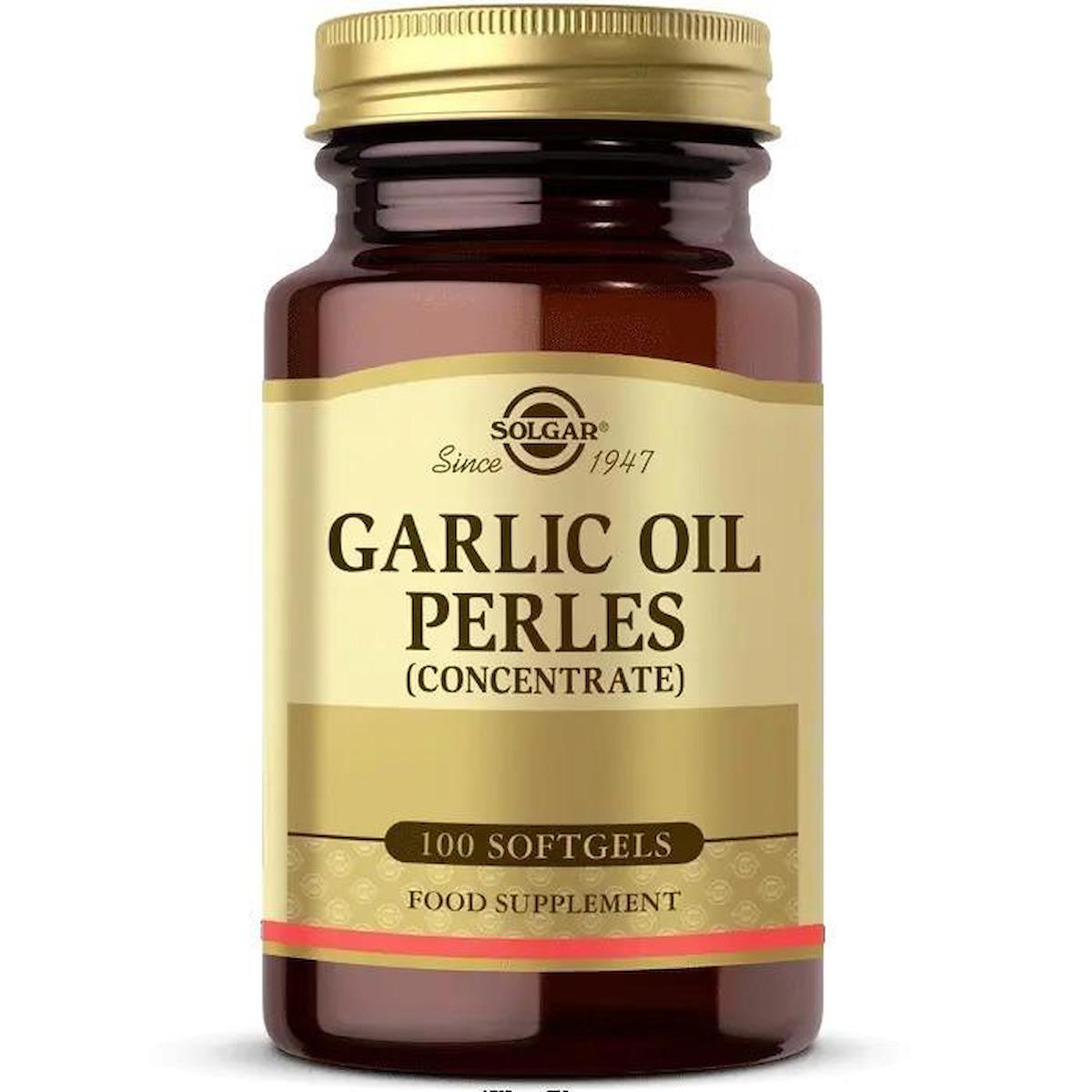 Solgar Garlic Oil Perles Aromasız Yetişkin Bitkisel Besin Desteği 100 Kapsül