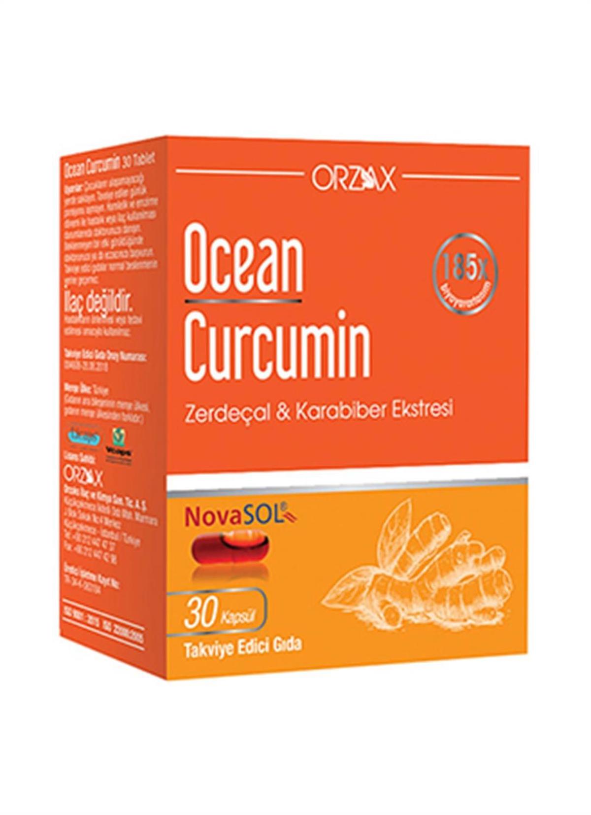 Ocean Orzax Curcumin Yetişkin Bitkisel Besin Desteği 30 Tablet