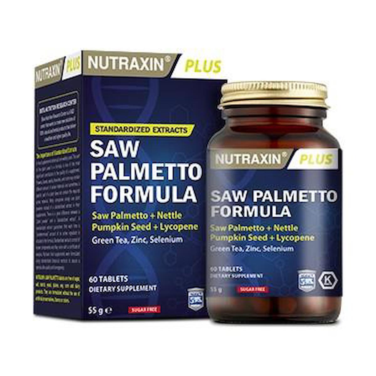 Nutraxin Plus Palmetto Aromasız Yetişkin Bitkisel Besin Desteği 60 Tablet