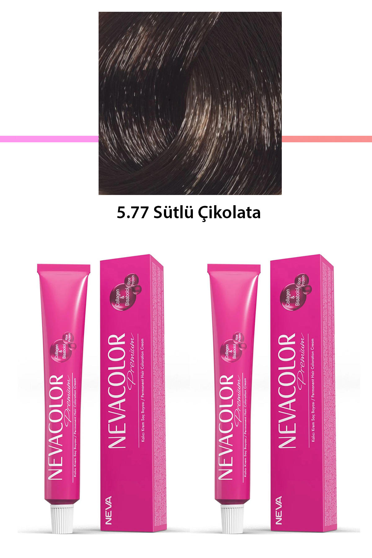 Nevacolor 5.77 Sütlü Çikolata Organik Krem Saç Boyası 50 gr