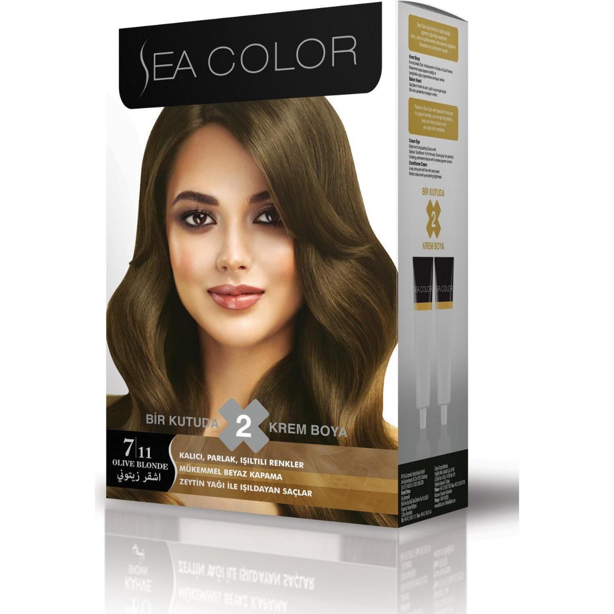 Sea Color 7.11 Olive Blonde Krem Saç Boyası
