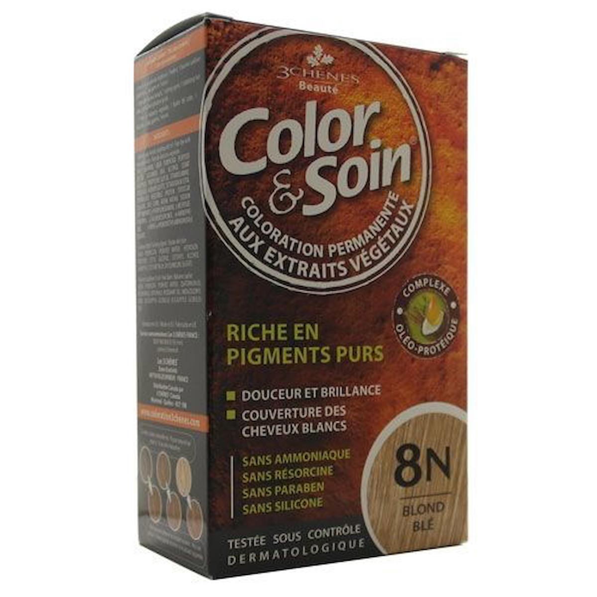 Color Soin 8N Buğday Sarısı Organik Krem Saç Boyası 120 ml