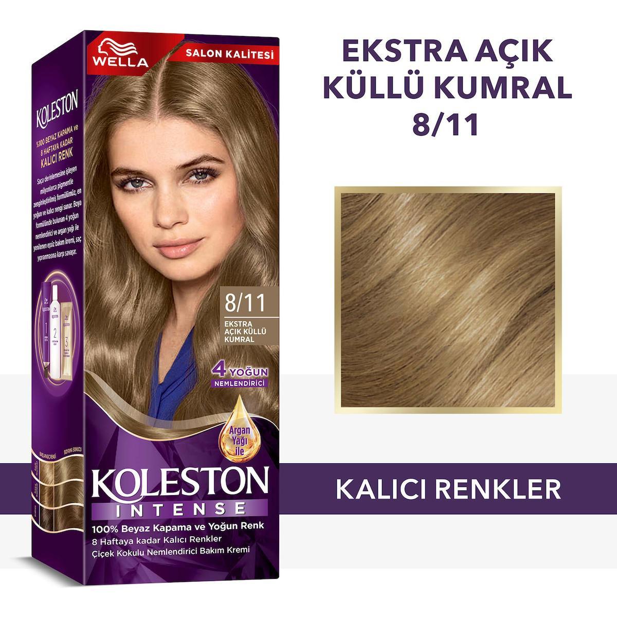 Wella Koleston 8.11 Ekstra Açık Küllü Kumral Krem Saç Boyası 50 ml