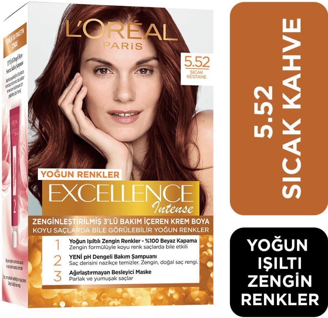 L'Oréal Paris 5.52 Sıcak Kestane Krem Saç Boyası 48 ml