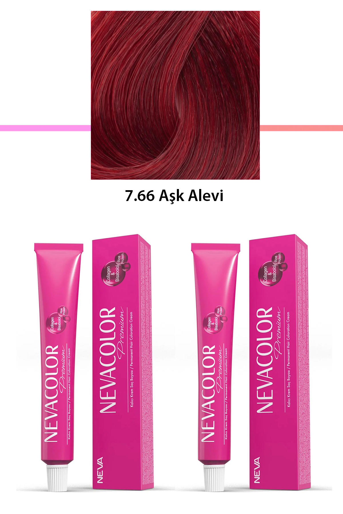 Nevacolor 7.66 Aşk Alevi Organik Krem Saç Boyası 50 gr