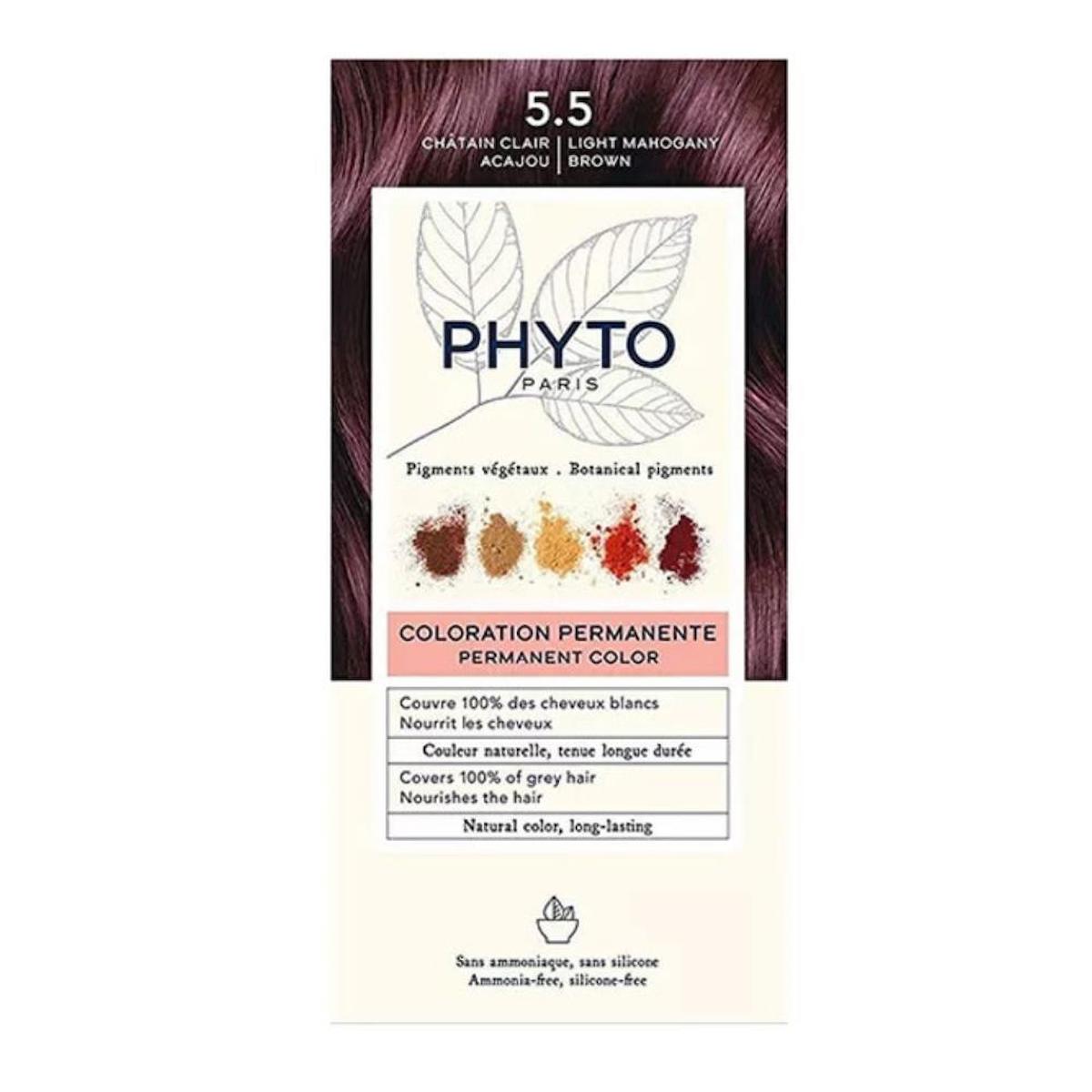 Phyto 5.5 Açık Kestane Akaju Amonyaksız Krem Saç Boyası