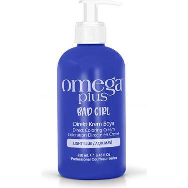 Omega Plus Açık Mavi Amonyaksız Krem Saç Boyası 250 ml
