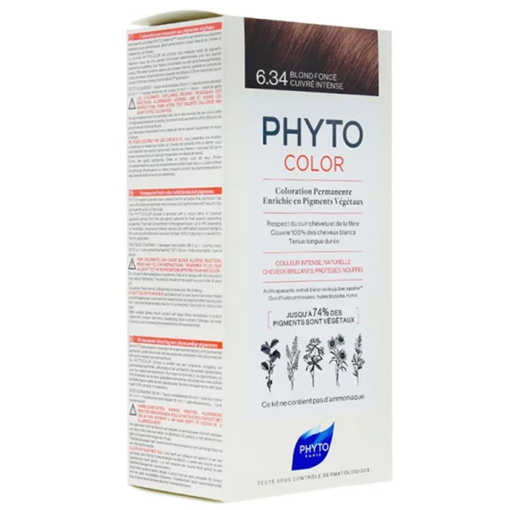 Phyto 6.34 Koyu Kumral Dore Bakır Amonyaksız Krem Saç Boyası