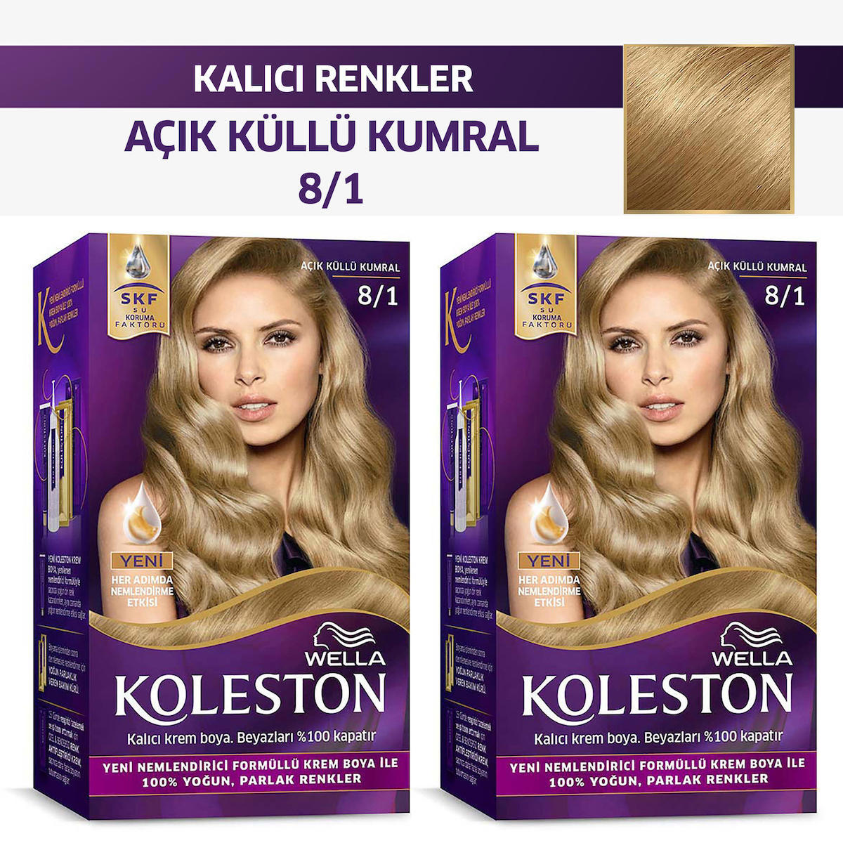 Wella 8.1 Açık Küllü Kumral Krem Saç Boyası 50 ml