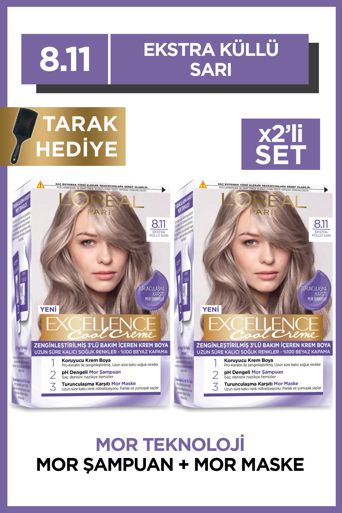 L'Oréal Paris 7.11 Ekstra Küllü Kumral Amonyaksız Krem Saç Boyası