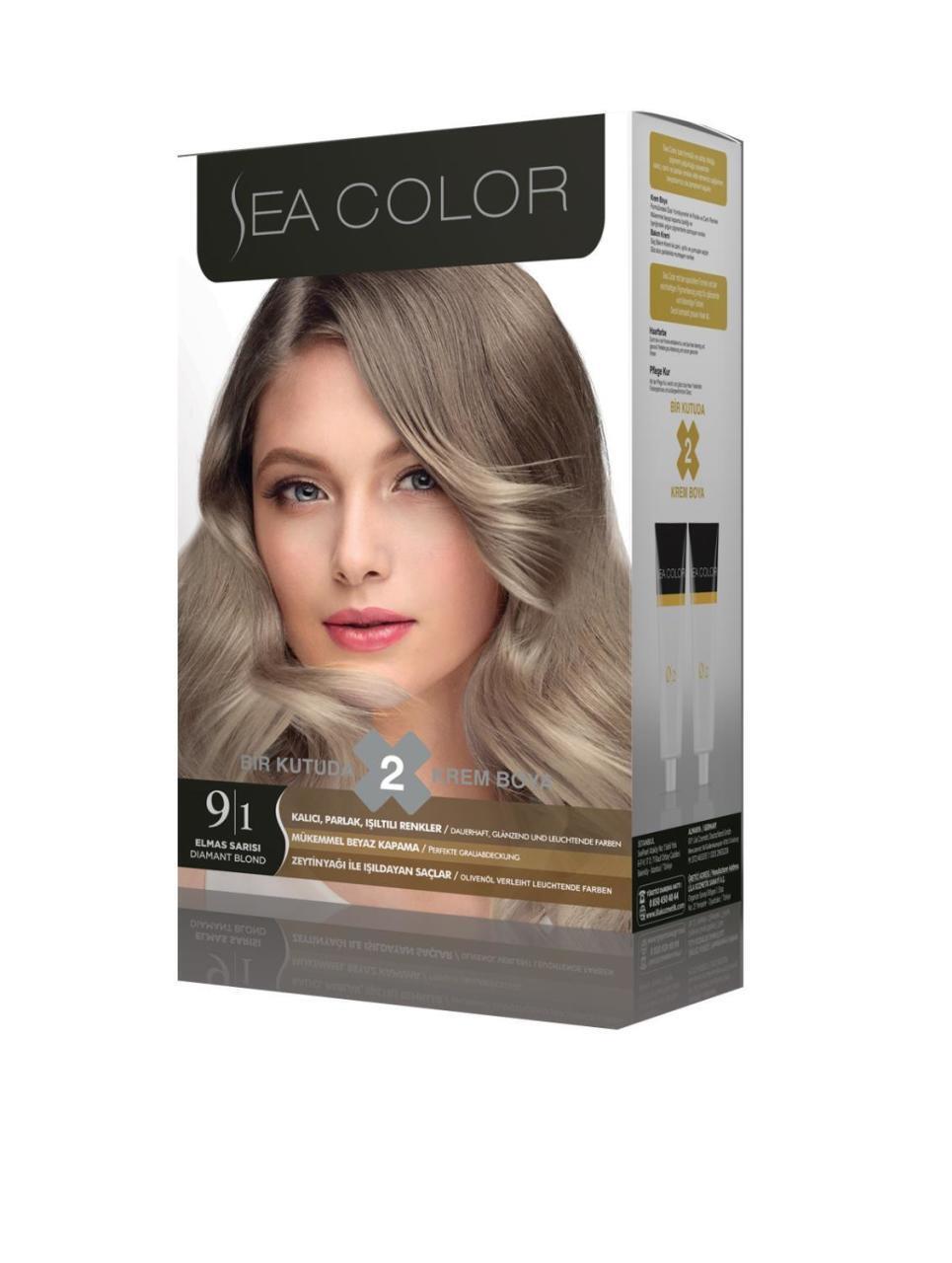 Sea Color 9.1 Elmas Sarısı Krem Saç Boyası