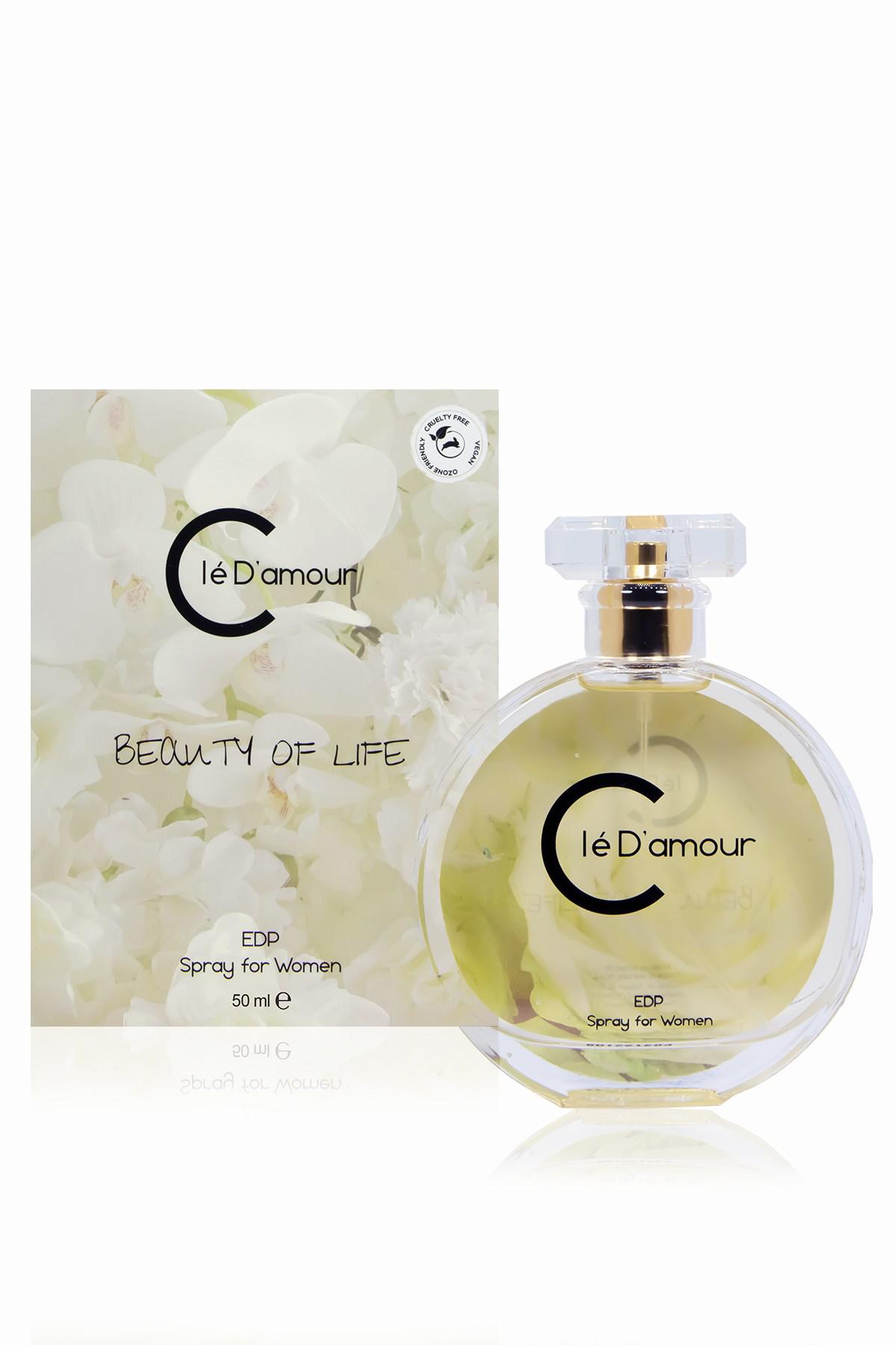 Clé D'Amour Beauty Of Life EDP Çiçeksi-Miskli Kadın Parfüm 50 ml