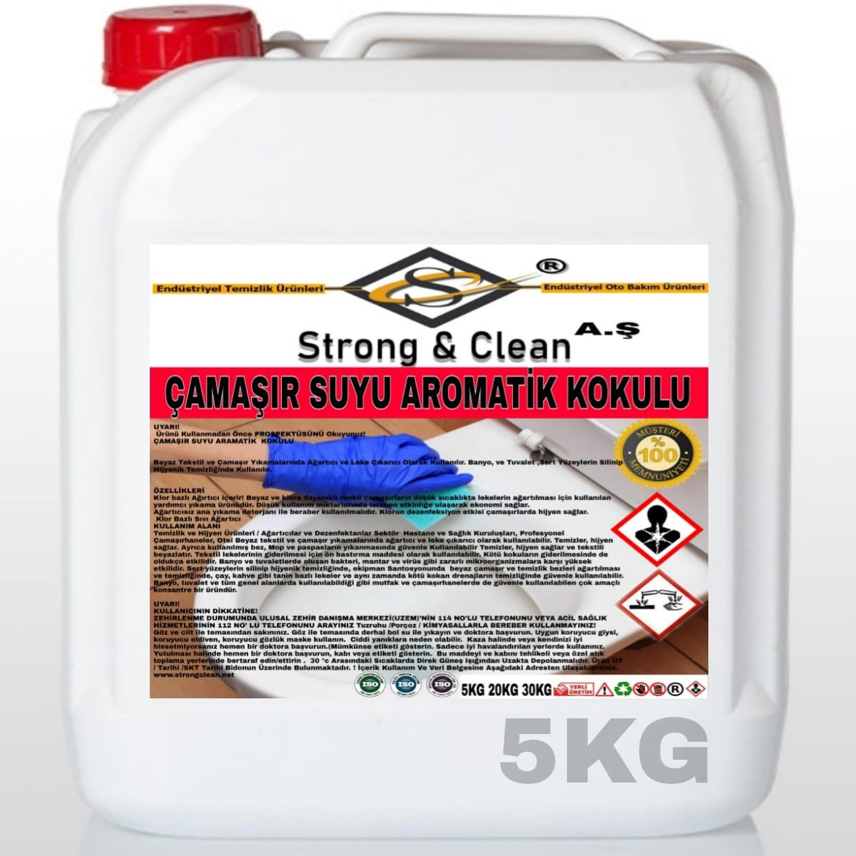 Strong & Clean Aromatik Kokulu Renkliler İçin Sıvı Çamaşır Suyu 5 kg