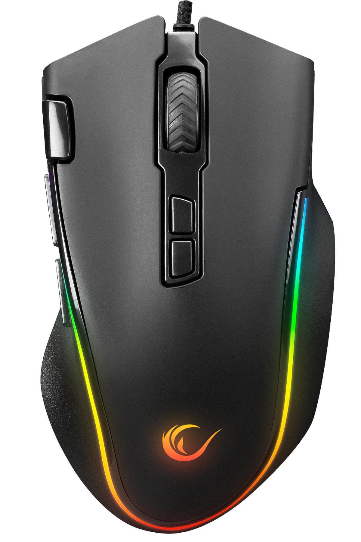 Rampage SMX-G72 RGB Makrolu Kablolu Siyah Gaming Mouse