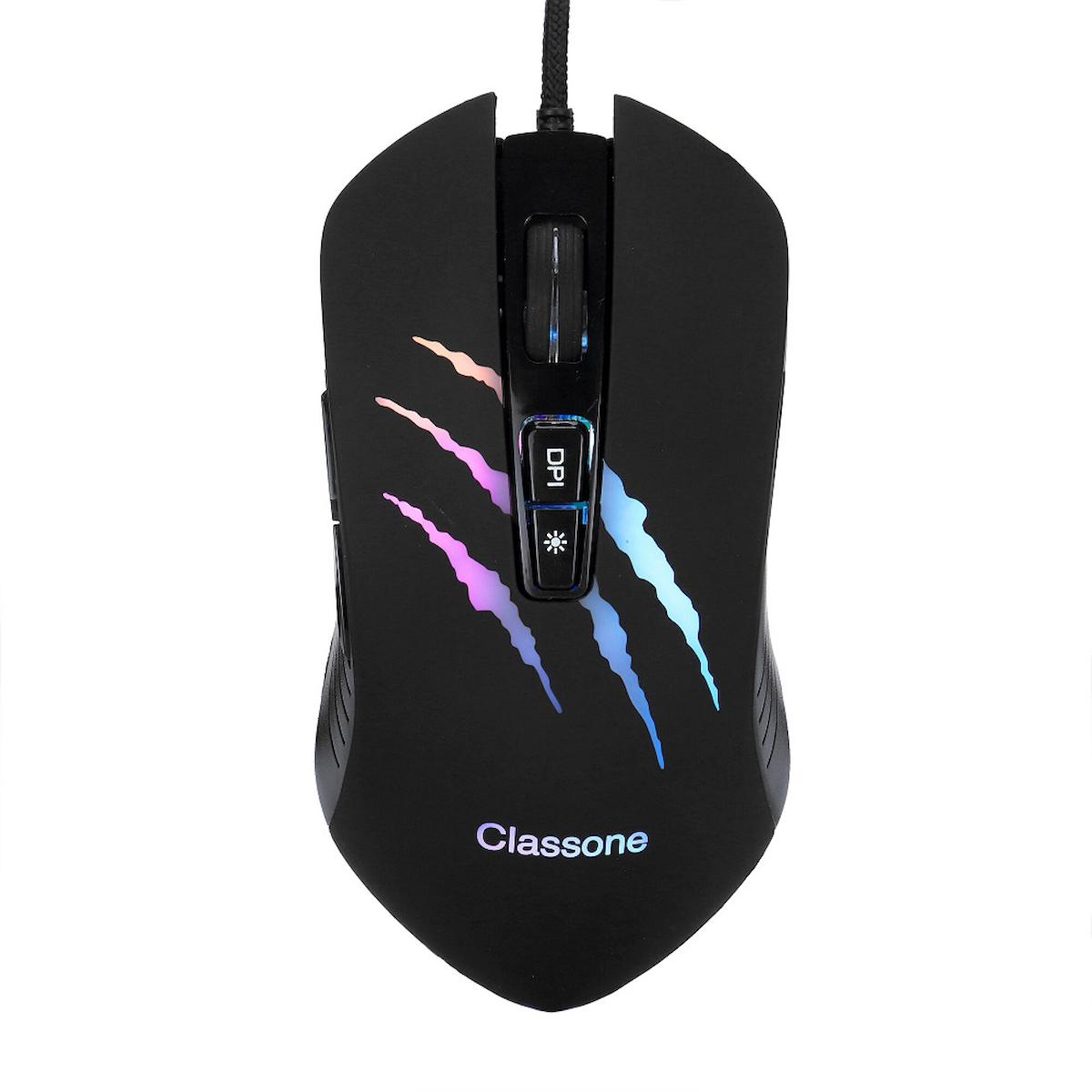 Classone M312 RGB Makrolu Kablolu Siyah Gaming Mouse