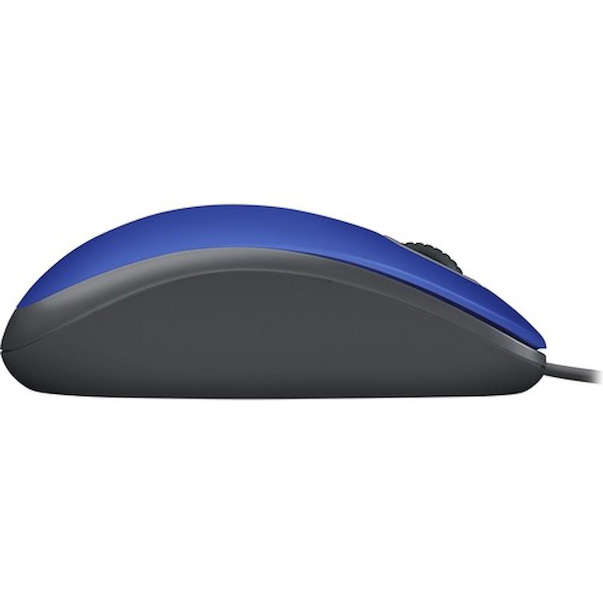 Logitech M110 Sessiz Kablolu Mavi Optik Mouse