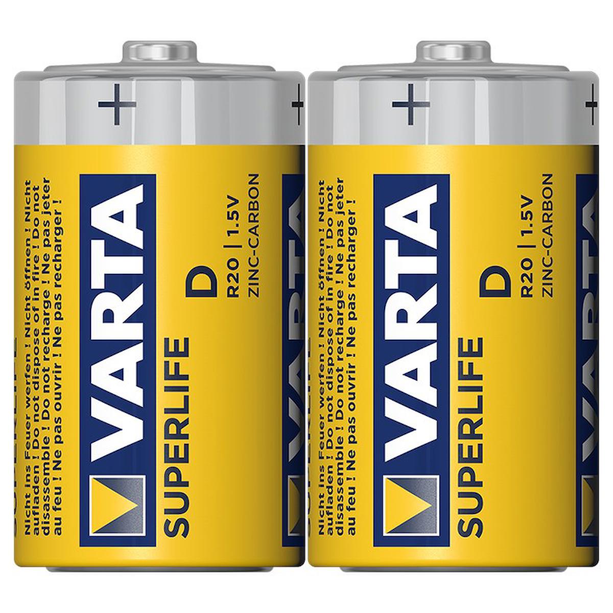 Varta Superlife D 1.5 V Çinko D / Büyük Pil 24'lü