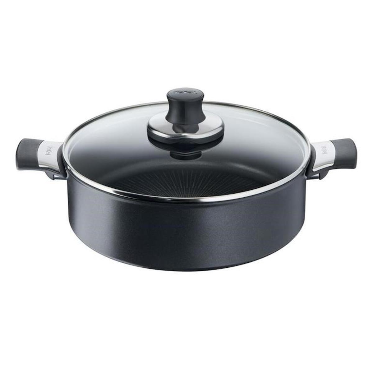 Tefal Titanyum 6X Excellence 24 cm Titanyum Kısa Tencere