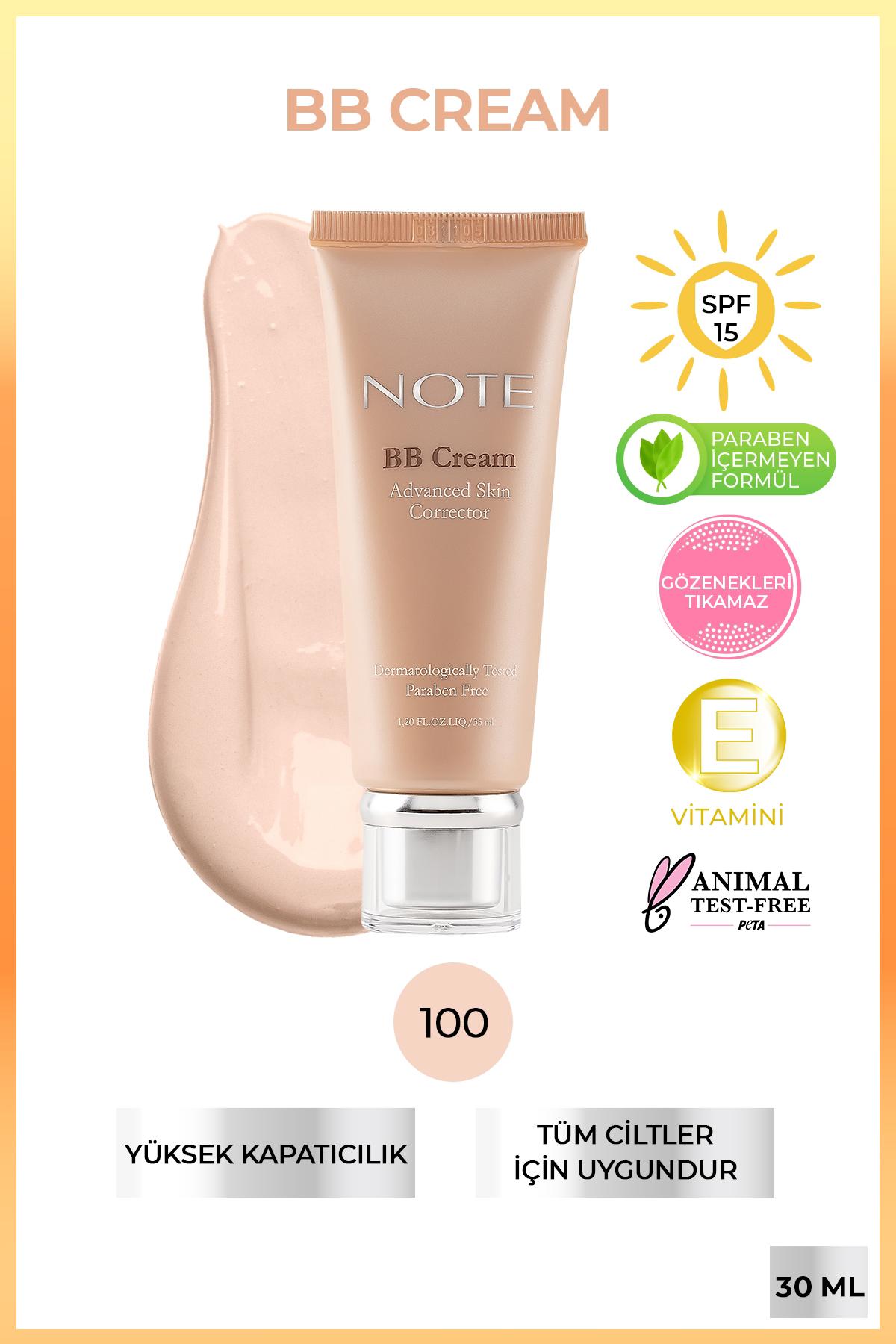 Note Cosmetique No:100 Porcelain Karma Ciltler İçin BB Krem Orta Ton