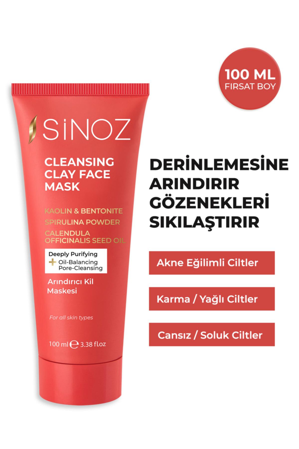Sinoz Cleansing Clay Face Krem Yüz Maskesi 100 ml