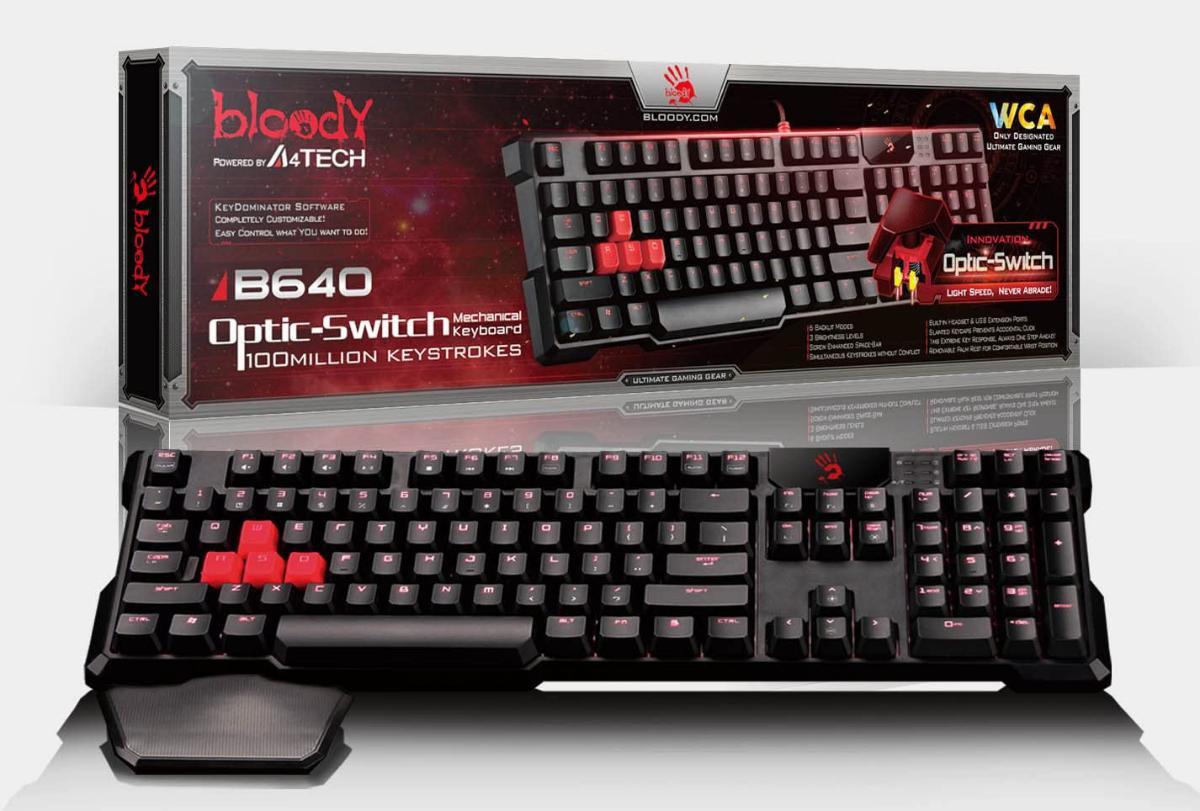 Bloody B640 Türkçe Q 104 Tuşlu Kablolu Siyah Mekanik Gaming Klavye