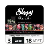 Sleepy Black İnce 18'li Hijyenik Ped 12 Adet