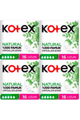 Kotex Natural İnce 16'lı Hijyenik Ped 4 Adet