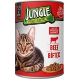 Jungle Biftekli Yetişkin Yaş Kedi Maması 24x415 gr