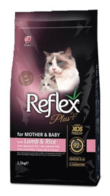 Reflex Plus Mother & Baby Kuzu Etli Yavru - Yetişkin Yaş Kedi Maması 1.5 kg