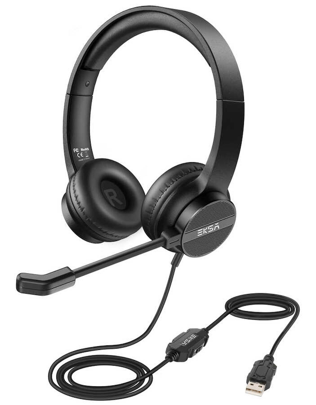 Eksa H12E 5.0 Kablolu Kulak Üstü Bluetooth Kulaklık Siyah