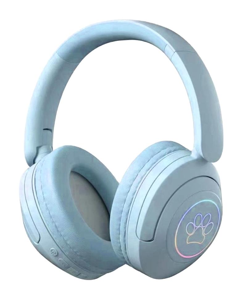 Concord B36 5.0 Işıklı Gürültü Önleyici Kulak Üstü Bluetooth Kulaklık Mavi