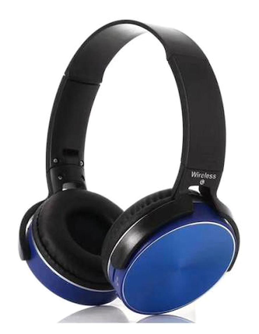 Polhammobile 5.0 Kablosuz Kulak Üstü Bluetooth Kulaklık Mavi