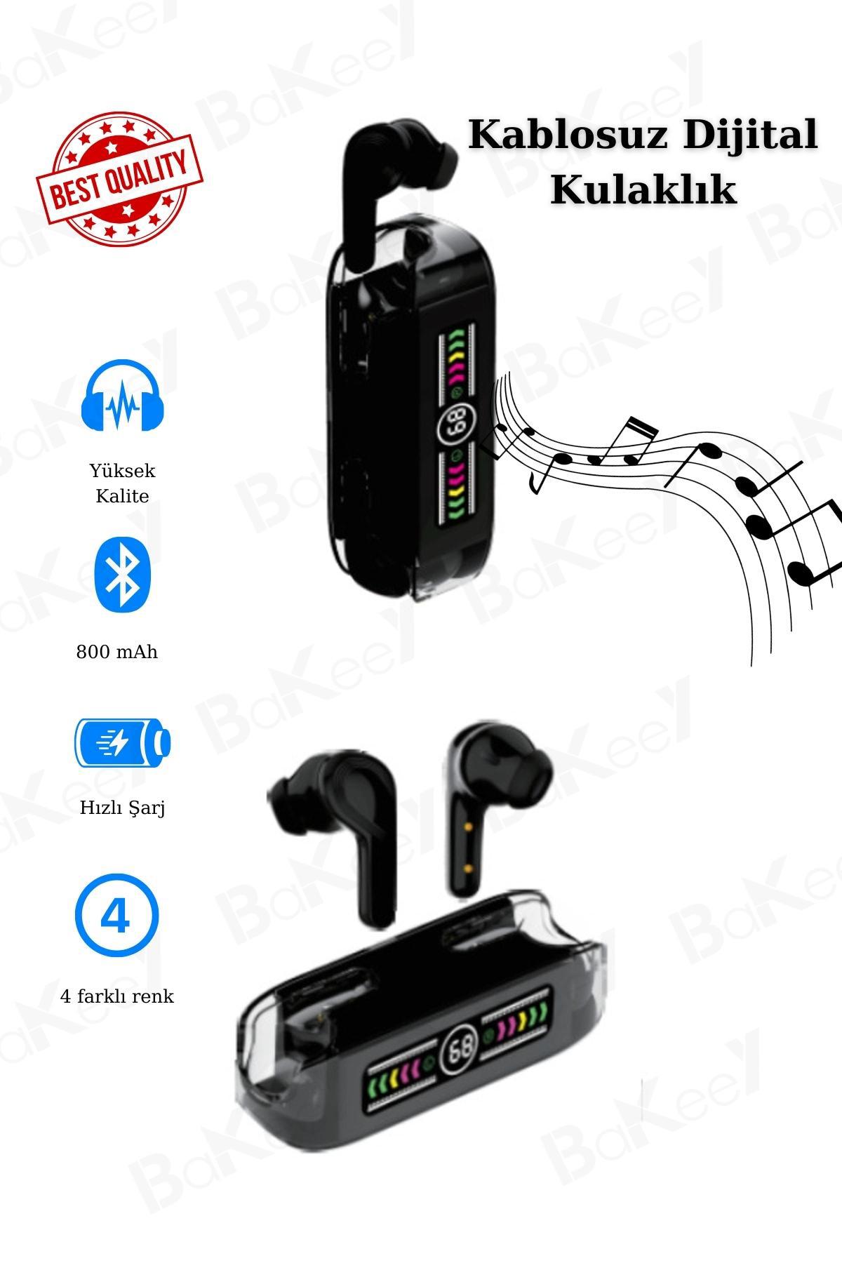 Bakeey M12max 5.1 Gürültü Önleyici Oyuncu Kablosuz Kulak İçi Bluetooth Kulaklık Siyah