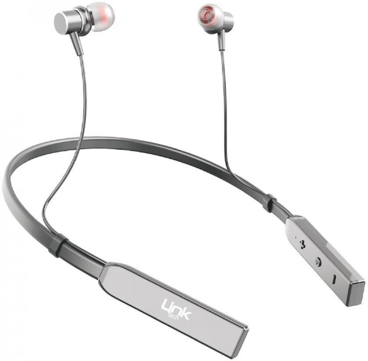 LinkTech H980 Gürültü Önleyici Boyun Askılı Bluetooth Kulaklık Gri