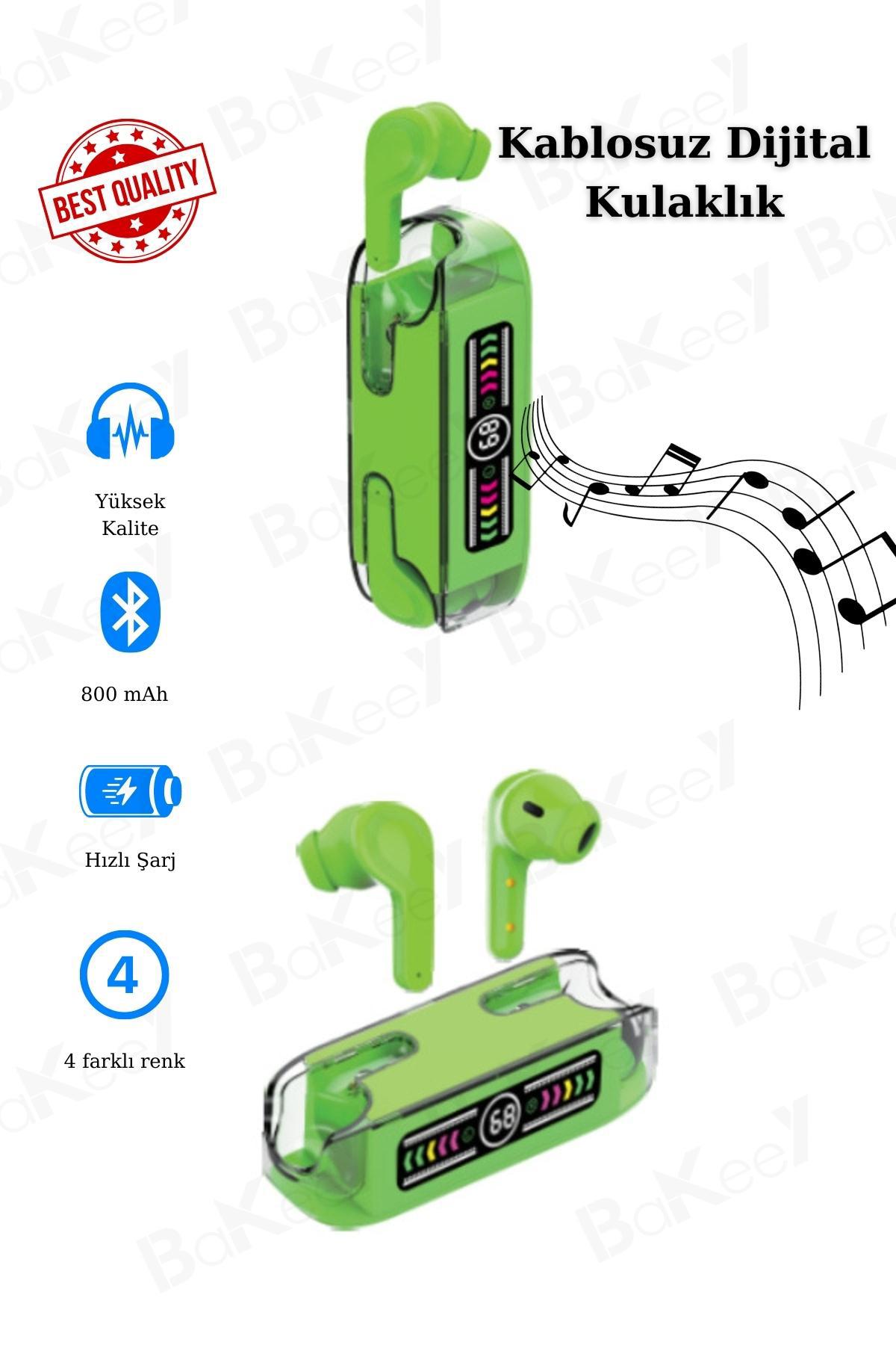 Bakeey M12max 5.1 Gürültü Önleyici Oyuncu Kablosuz Kulak İçi Bluetooth Kulaklık Yeşil