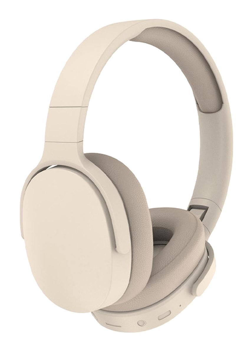 Teknomoda P2961 5.0 Gürültü Önleyici Kablosuz Kulak Üstü Bluetooth Kulaklık Krem