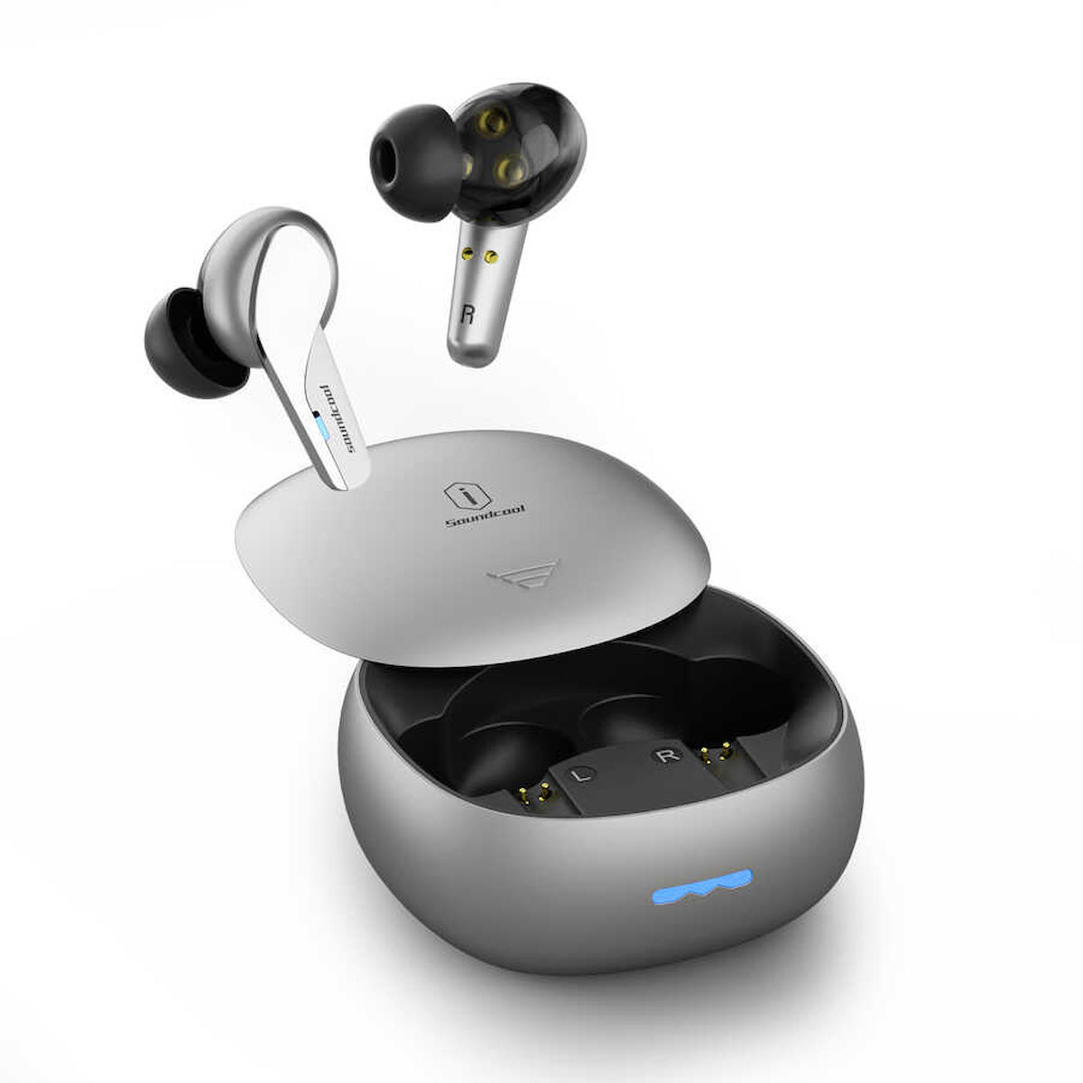 Wiwu TWS09 5.0 Gürültü Önleyici Kablosuz Kulak İçi Bluetooth Kulaklık Gri